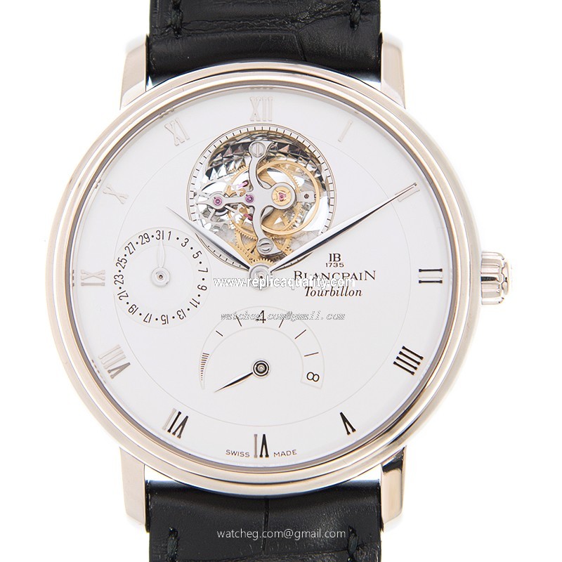 Blancpain VILLERET 6025-1542-55B Automatic 18kt White Gold White