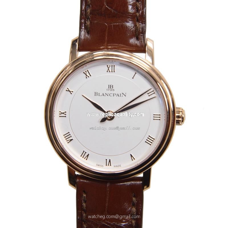 Blancpain VILLERET 6102-3642-55A Automatic 18kt Rose Gold White