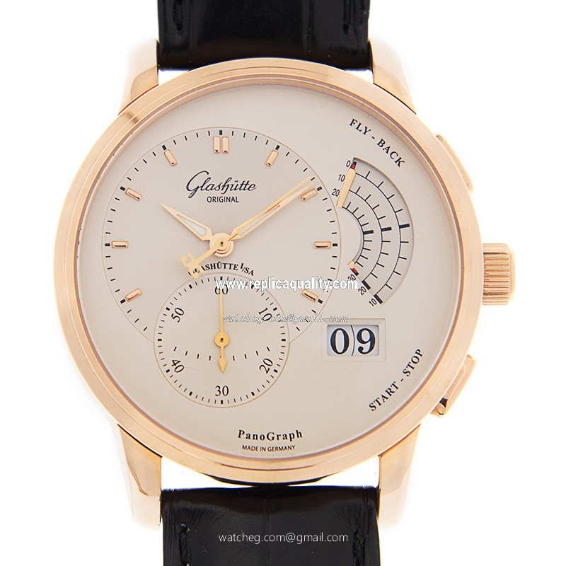 Glashutte PANO 1-61-03-25-15-04 Manual Wind 18kt Rose Gold White