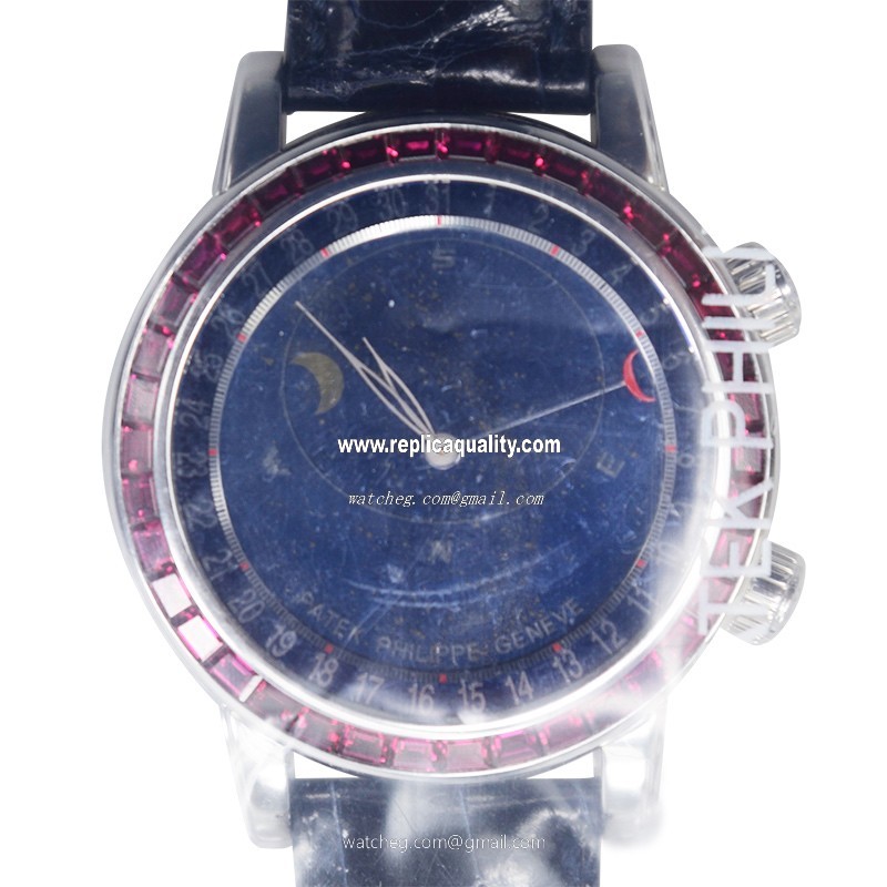 Patek Philippe GRAND COMPLICATIONS 6104-12P-010 Automatic 18kt White Gold & Ruby Blue