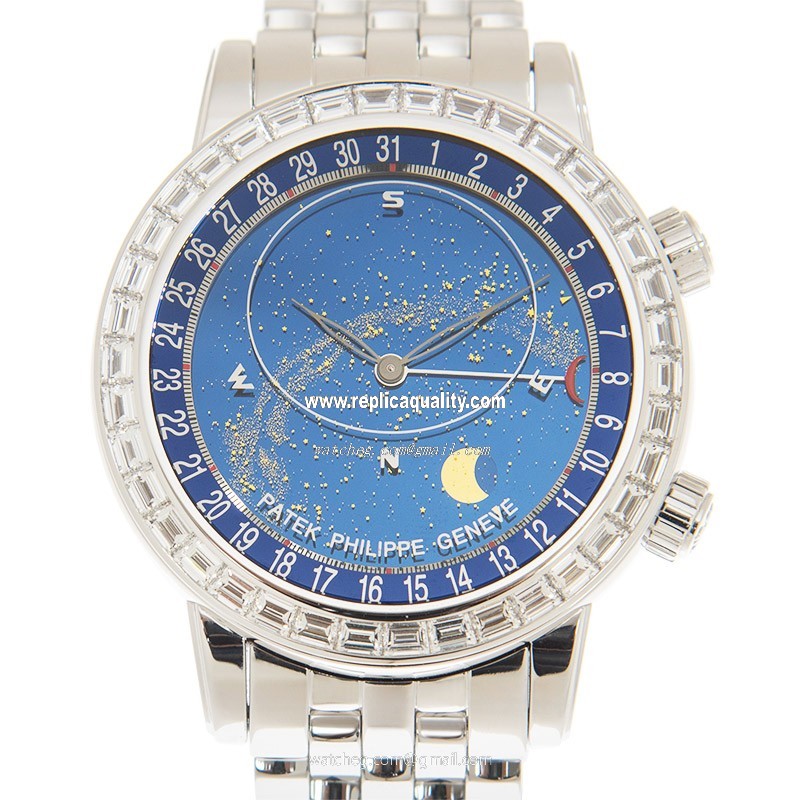 Patek Philippe CELESTIAL 6104/1G-010 Automatic 18kt White Gold & Diamond Blue