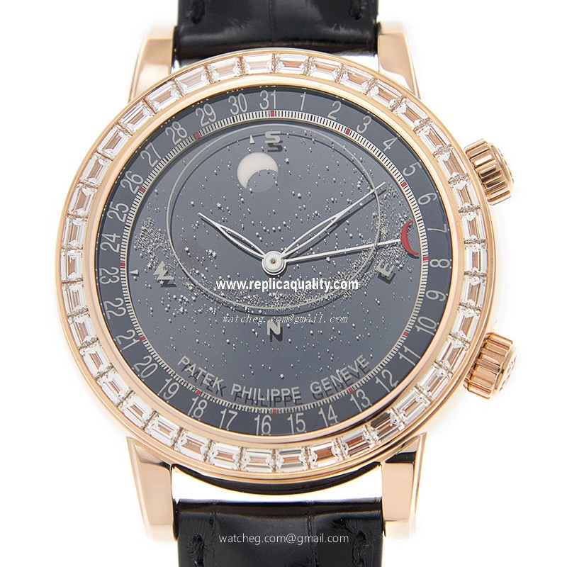 Patek Philippe GRAND COMPLICATIONS 6104R-001 Automatic 18kt Rose Gold & Diamonds Black