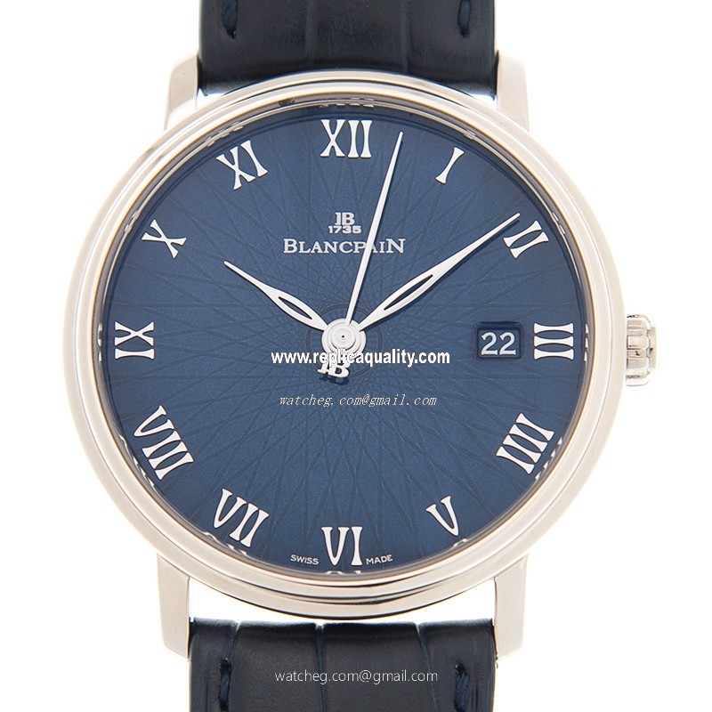 Blancpain VILLERET 6223C-1529-55A Automatic 18kt White Gold Blue