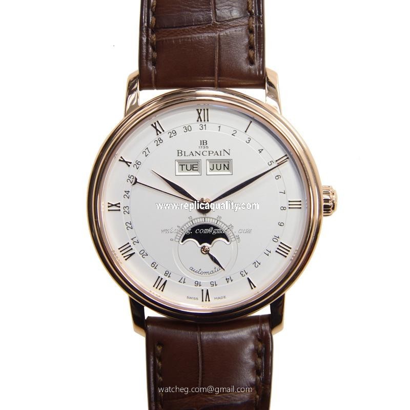 Blancpain VILLERET 6263-3642-55A Automatic 18kt Rose Gold White