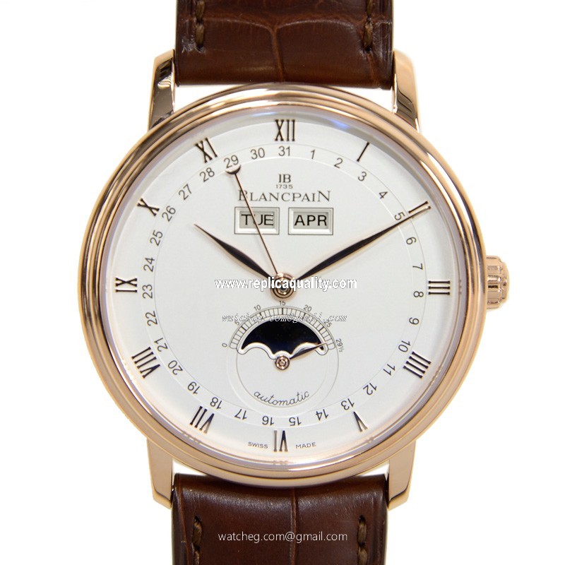 Blancpain VILLERET 6263-3642-55B Automatic 18kt Rose Gold White