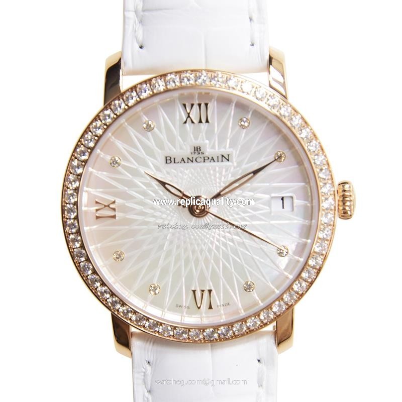 Blancpain WOMEN 6604-2944-55A Automatic 18kt Rose Gold & Diamonds White