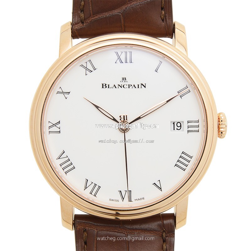 Blancpain VILLERET 6630-3631-55B Automatic 18kt Rose Gold White