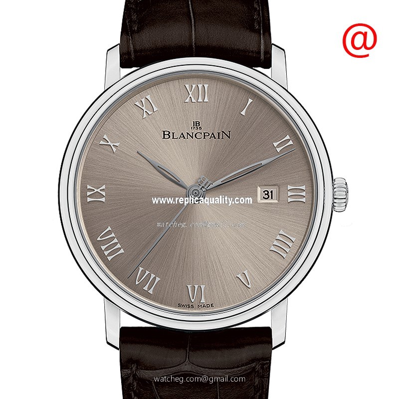 Blancpain VILLERET 6651-1504-55B Automatic 18kt White Gold Gray