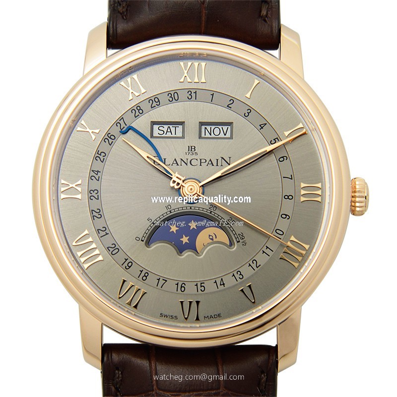 Blancpain VILLERET 6654-3613-55B Automatic 18kt Rose Gold Gold