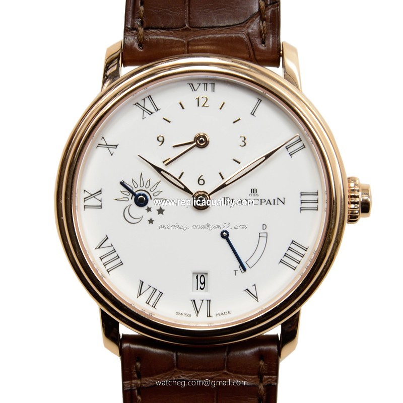 Blancpain VILLERET 6661-3631-55B Automatic 18kt Rose Gold White