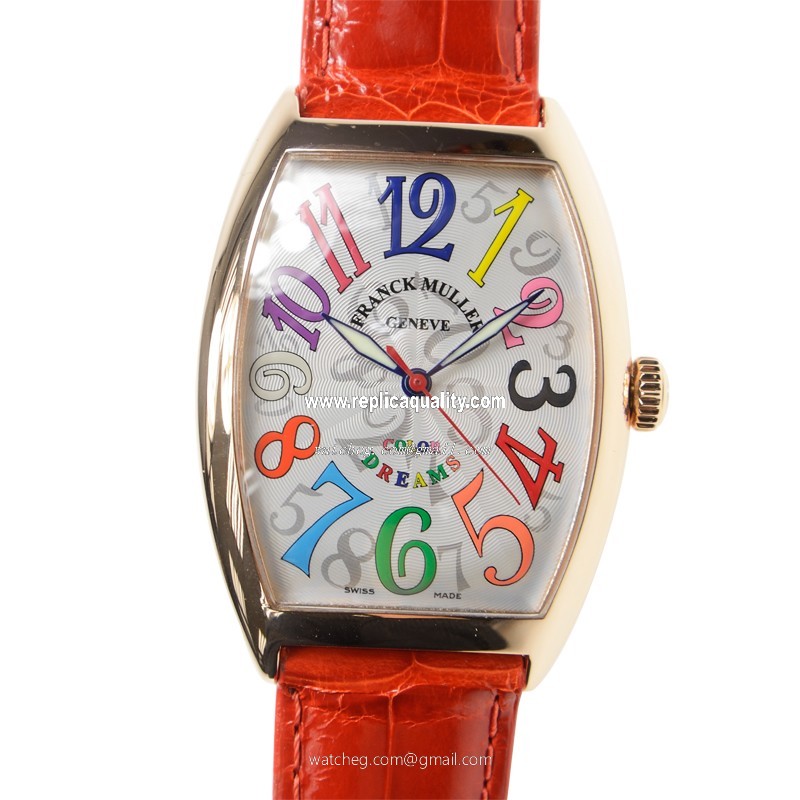Franck Muller CINTREE CURVEX 6850 B SC COL DRM (5N) Automatic 18kt Rose Gold Silver