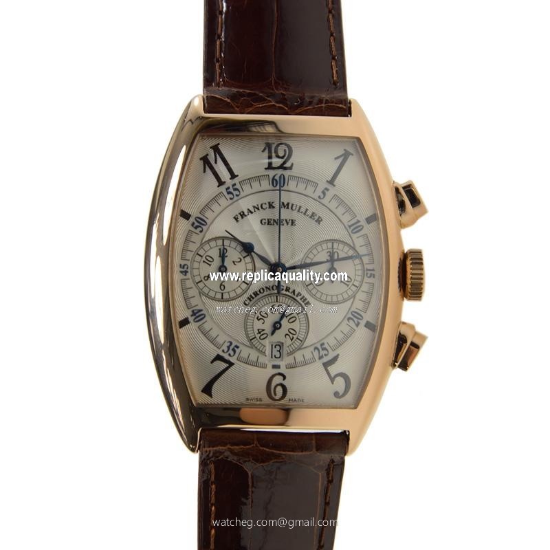 Franck Muller CINTREE CURVEX 6850 CC AT (5N) Automatic 18kt Rose Gold Silver