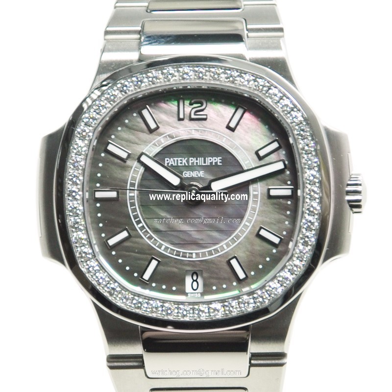 Patek Philippe NAUTILUS 7008/1A-012 Automatic Stainless Steel & Diamonds Black