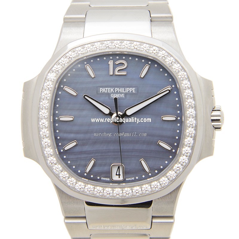 Patek Philippe NAUTILUS 7018/1A-010 Automatic Stainless Steel & Diamonds Blue