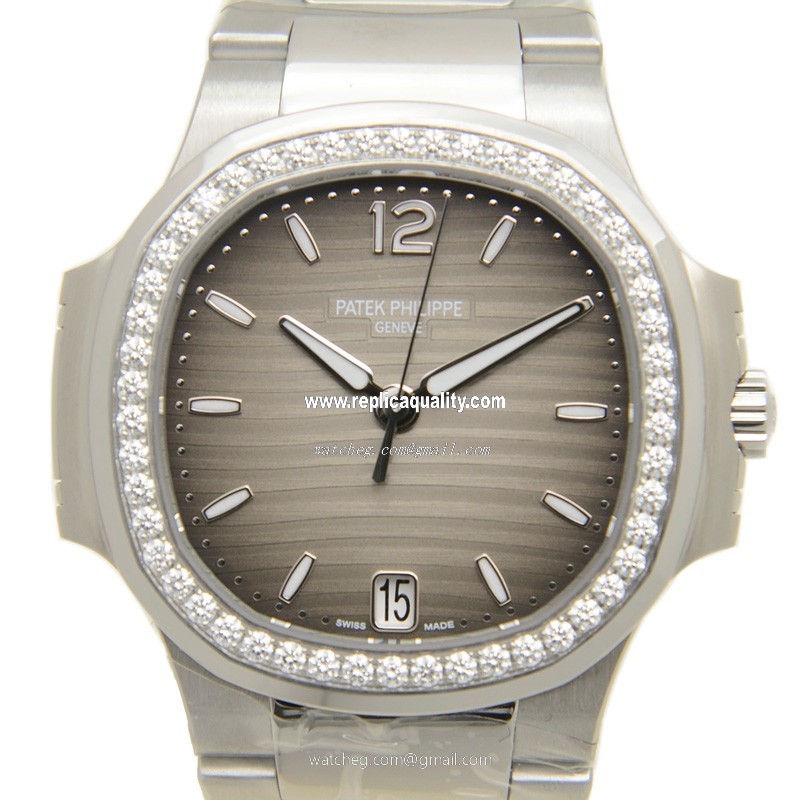 Patek Philippe NAUTILUS 7018/1A-011 Automatic Stainless Steel & Diamonds Gray