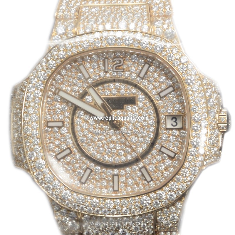 Patek Philippe NAUTILUS 7021/1R-001 Automatic 18kt Rose Gold & Diamonds Gold