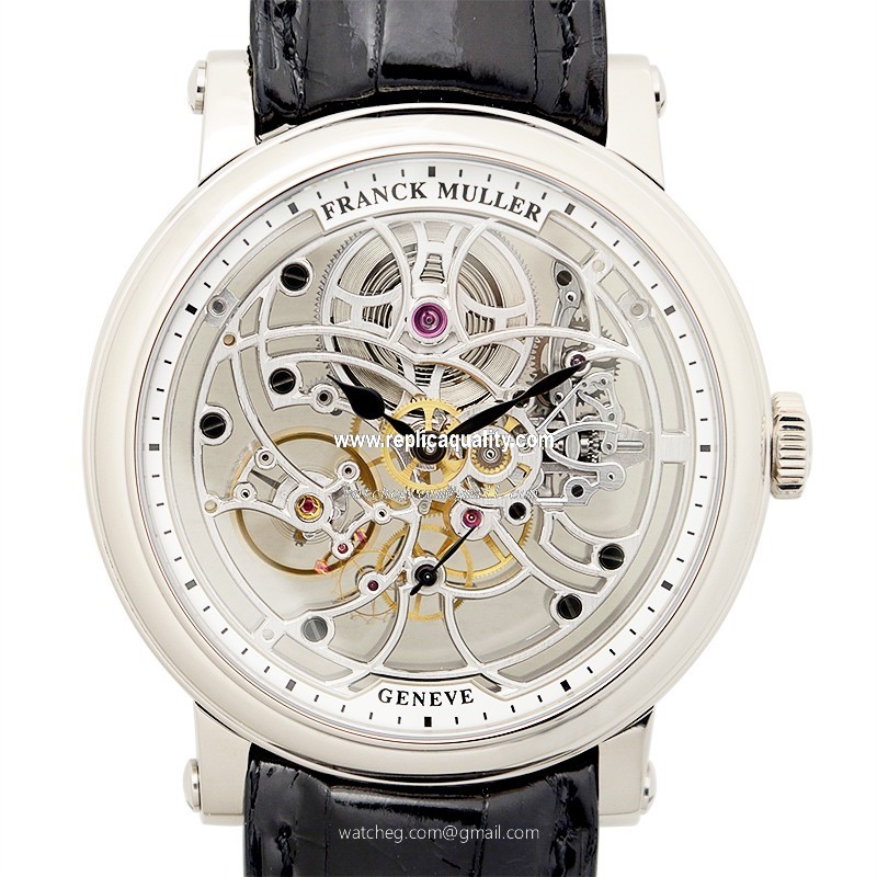 Franck Muller 7 DAYS POWER RESERVE SKELETON 7045 B S6 SQT (OG) Manual Wind Stainless Steel Transparent Skull