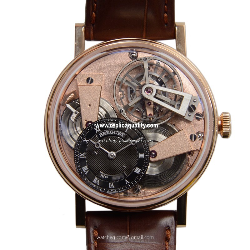 Breguet TRADITION 7047BR/R9/9ZU Manual Wind 18kt Rose Gold Black