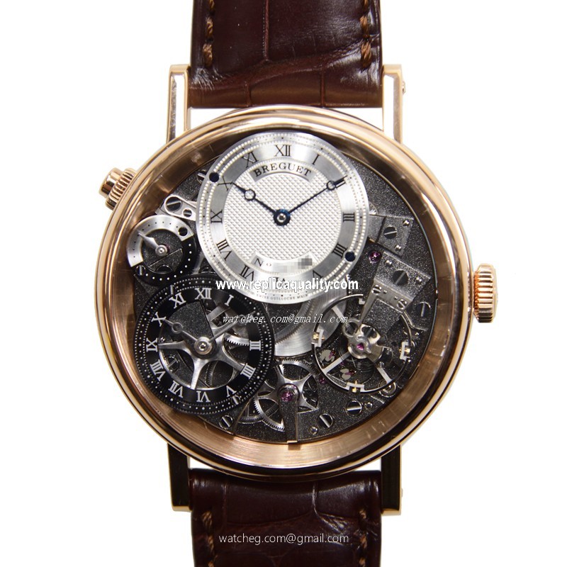Breguet TRADITION 7067BR/G1/9W6 Manual Wind 18kt Rose Gold Dark grey