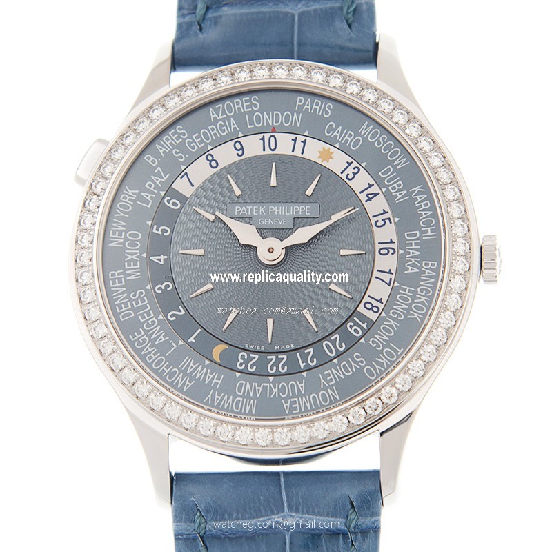 Patek Philippe COMPLICATIONS 7130G-014 Automatic 18kt White Gold & Diamond Blue
