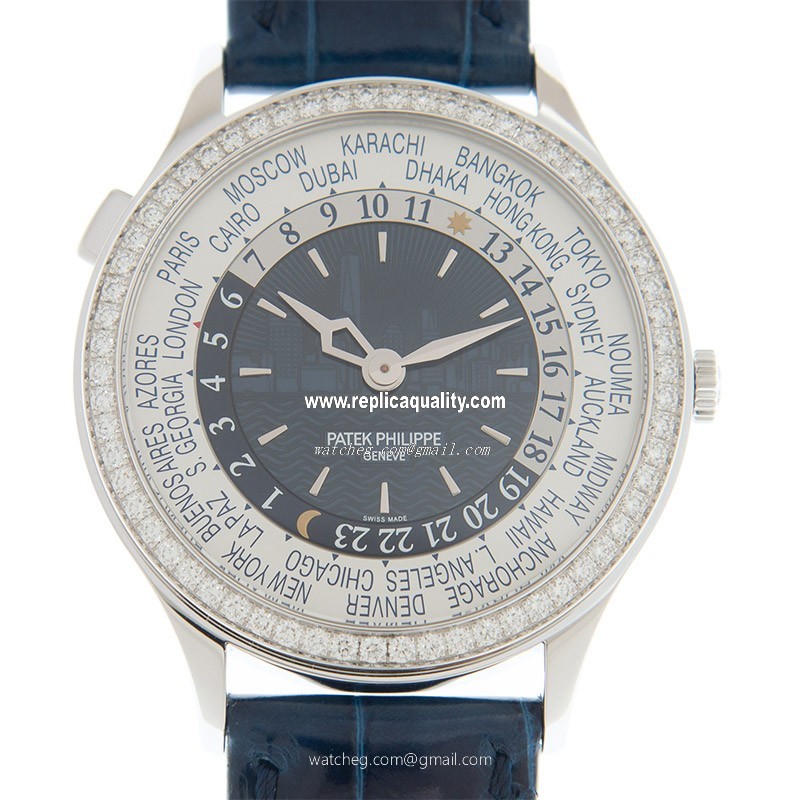 Patek Philippe COMPLICATIONS 7130G-015 Automatic 18kt White Gold & Diamond Blue