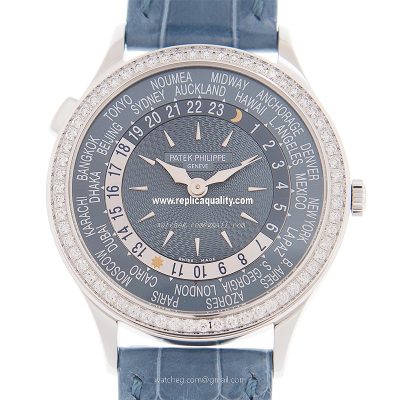 Patek Philippe COMPLICATIONS 7130G-016 Automatic 18kt White Gold & Diamond Blue