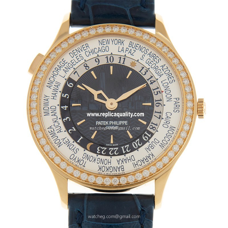 Patek Philippe COMPLICATIONS 7130R-012 Automatic 18kt Rose Gold & Diamonds Blue 