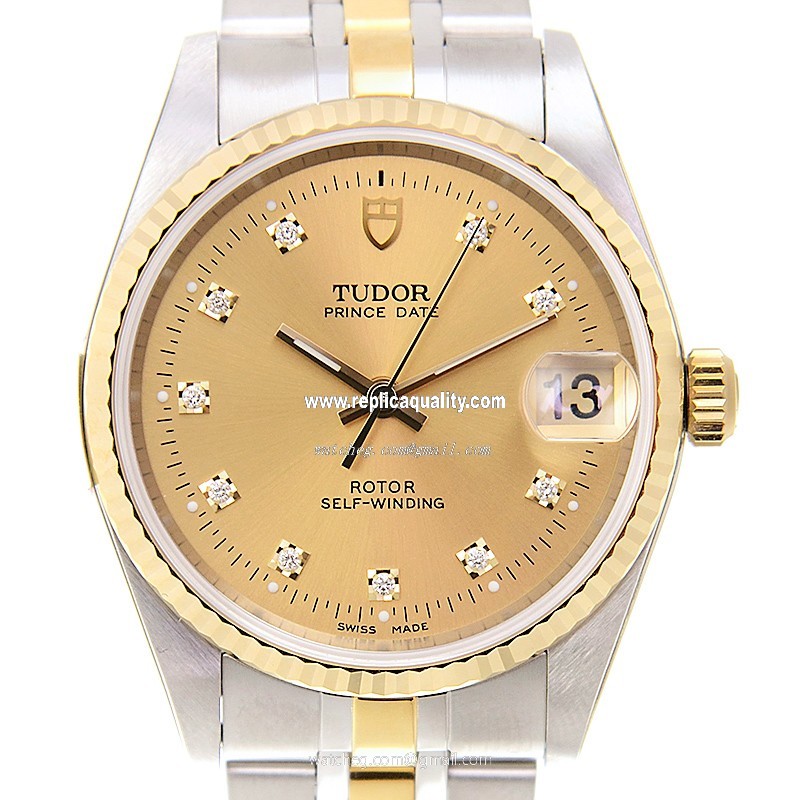 Tudor GLAMOUR DATE 72033-62453A-10DI-CH Automatic Gold & Steel Gold