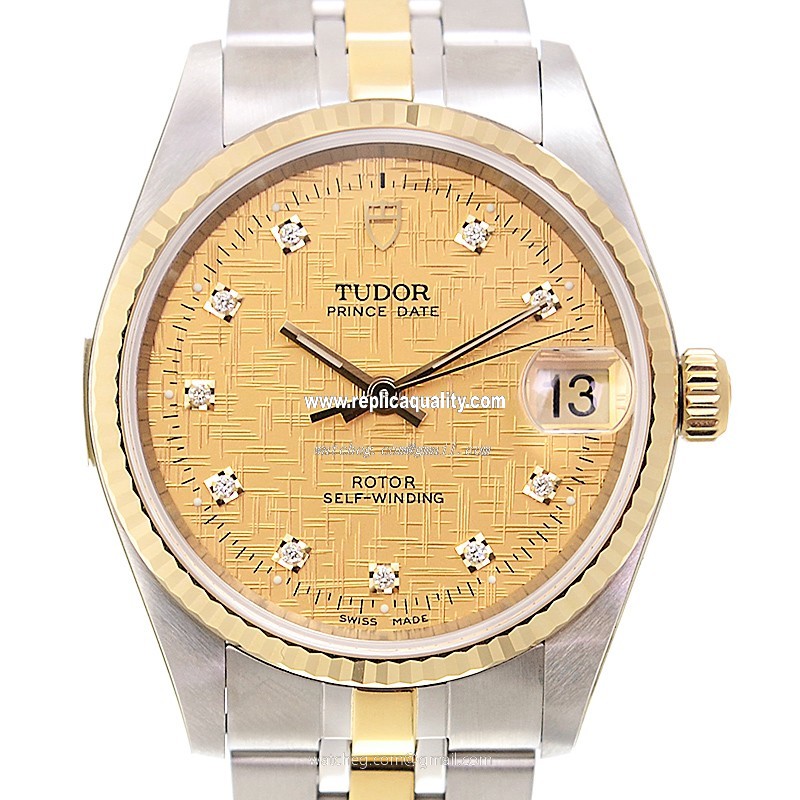 Tudor GLAMOUR DATE 72033-62453A-10DI-CHCL Automatic Gold & Steel Gold