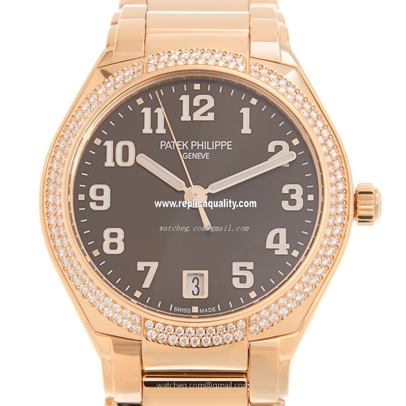 Patek Philippe TWENTY-4 7300-1200R-001 Automatic 18kt Rose Gold & Diamonds Brown