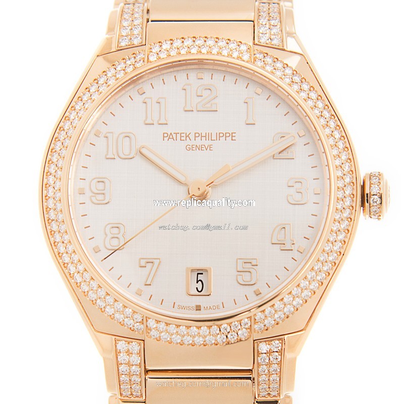 Patek Philippe TWENTY-4 7300/1201R-001 Automatic 18kt Rose Gold & Diamonds White