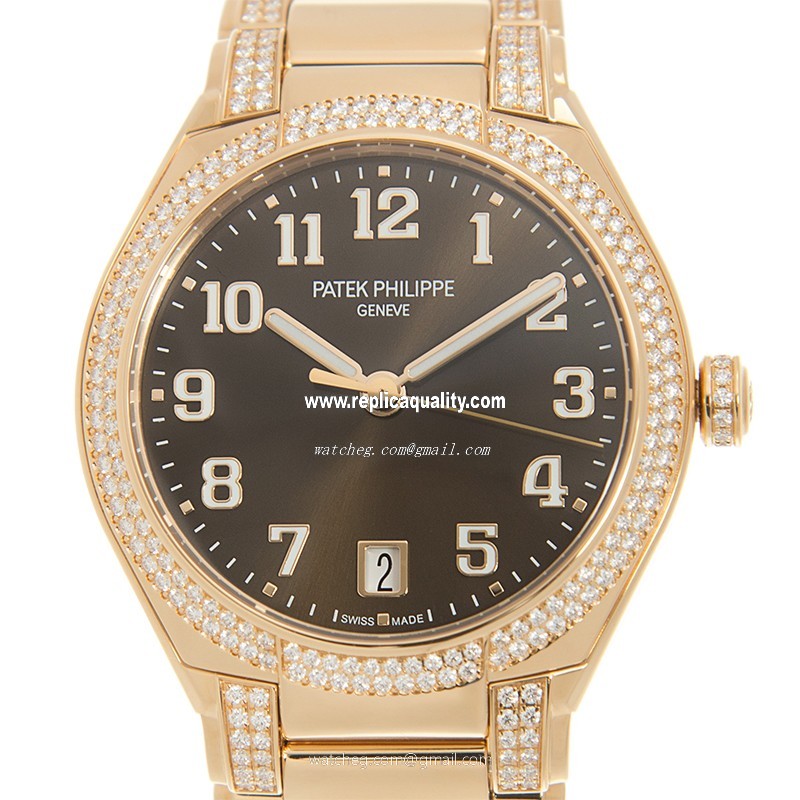 Patek Philippe TWENTY-4 7300/1201R-001 Automatic 18kt Rose Gold & Diamonds White