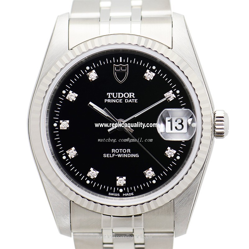 Tudor PRINCE DATE 74034-62470-10DI-BK Automatic Stainless Steel Black