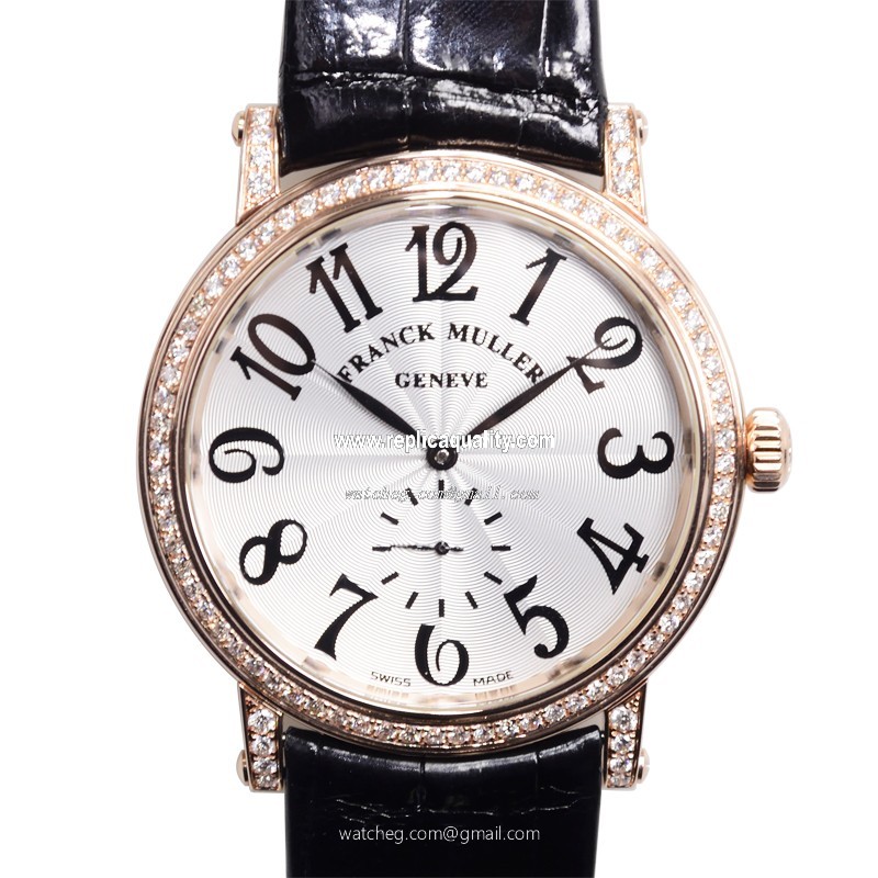Franck Muller LIBERTY 7421 B S6 D (WT) (5N) Automatic 18kt Rose Gold & Diamonds Silver