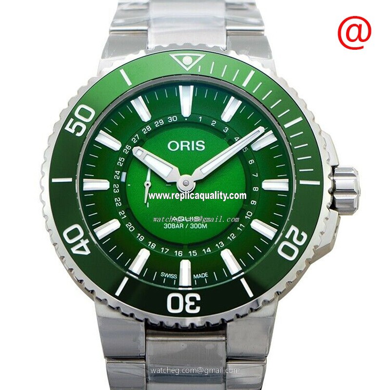 Oris AQUIS 743 7734 4187-SET Automatic Stainless Steel Dark green 