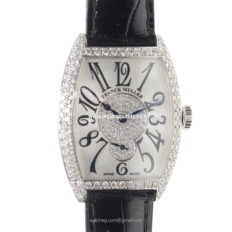 Franck Muller ART DECO 7500 S6 D 2P (OG) Manual Wind 18kt White Gold & Diamond Silver