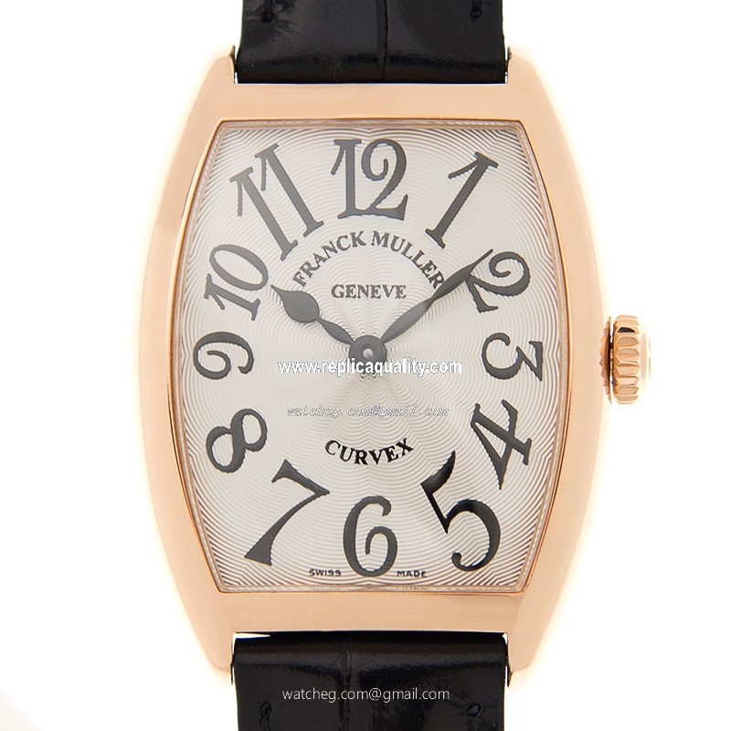 Franck Muller CINTREE CURVEX 7502 QZ (5N) Quartz 18kt Rose Gold Silver