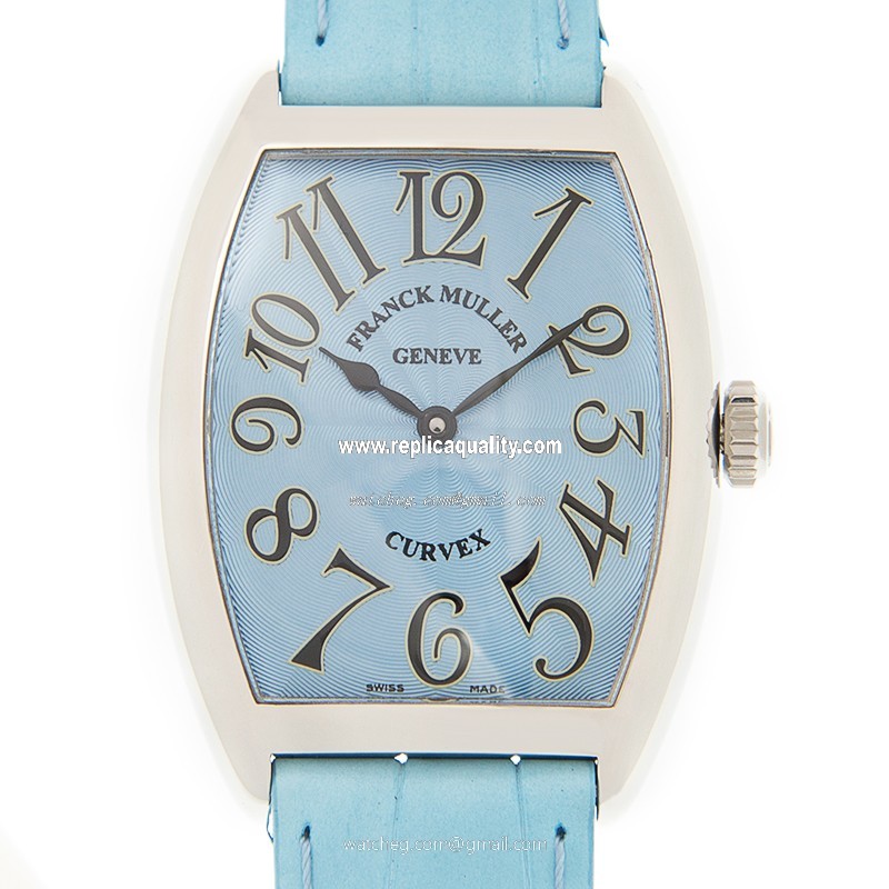 Franck Muller CINTREE CURVEX 7502 QZ (AC) - BLUE Quartz Stainless Steel & Diamonds Blue 