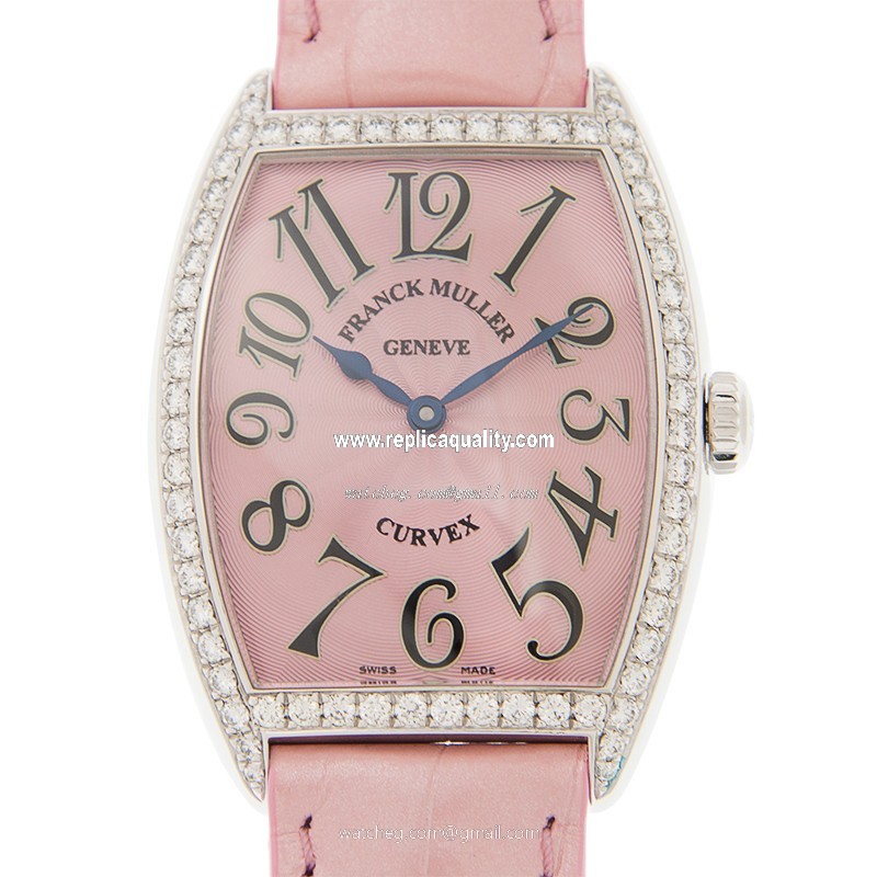 Franck Muller CINTREE CURVEX 7502 QZ D 1R (AC) -PINK Quartz Stainless Steel & Diamonds Pink
