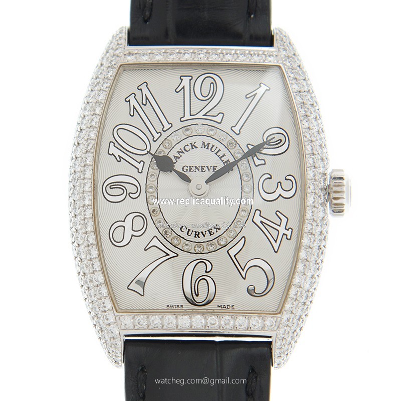 Franck Muller CINTREE CURVEX 7502 QZ D CD 1R (OG) Quartz 18kt White Gold & Diamond White