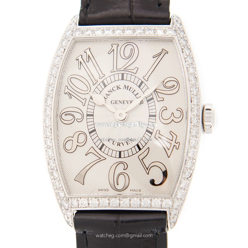 Franck Muller CINTREE CURVEX 7502 QZ REL D 1R (AC) Quartz Stainless Steel & Diamonds White