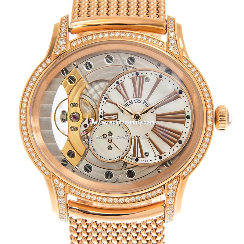 Audemars Piguet MILLENARY 77247OR.ZZ.1272OR.01  Manual Wind 18kt Rose Gold & Diamonds White