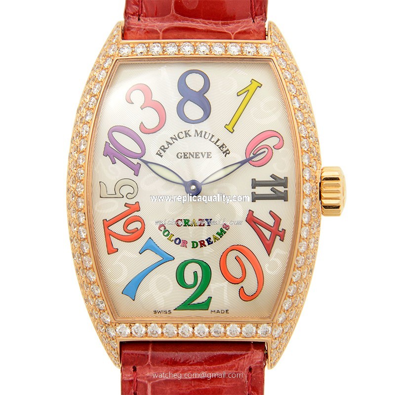 Franck Muller CRAZY HOURS 7851 CH COL DRM  D (5N) Automatic 18kt Rose Gold & Diamonds Silver