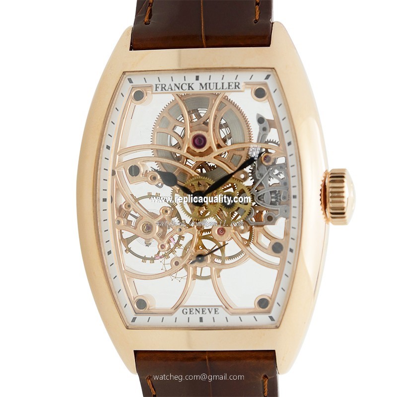 Franck Muller GENEVE 7880 B S6 SQT (5N) Manual Wind 18kt Rose Gold Transparent Skull