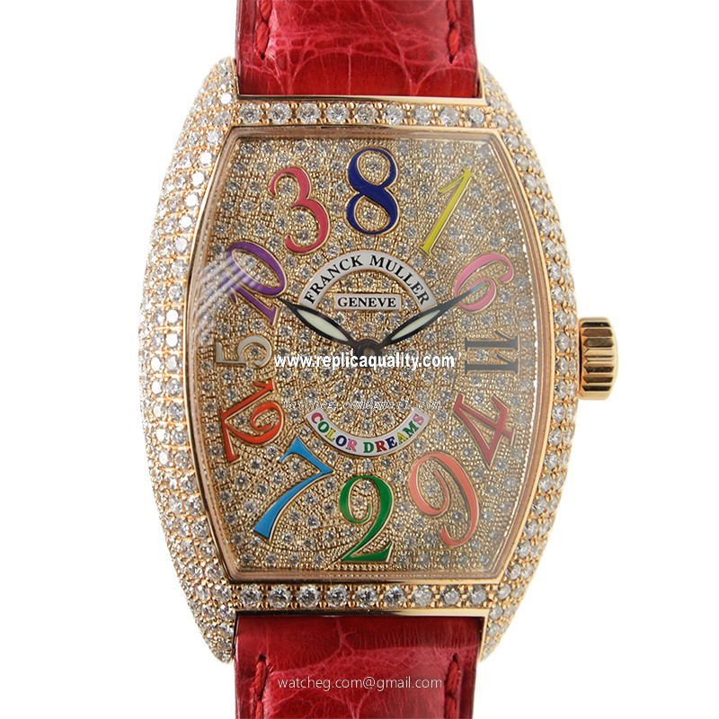 Franck Muller CINTREE CURVEX 7880 CH D6 CD COL DRM (5N) Automatic 18kt Rose Gold & Diamonds Gold