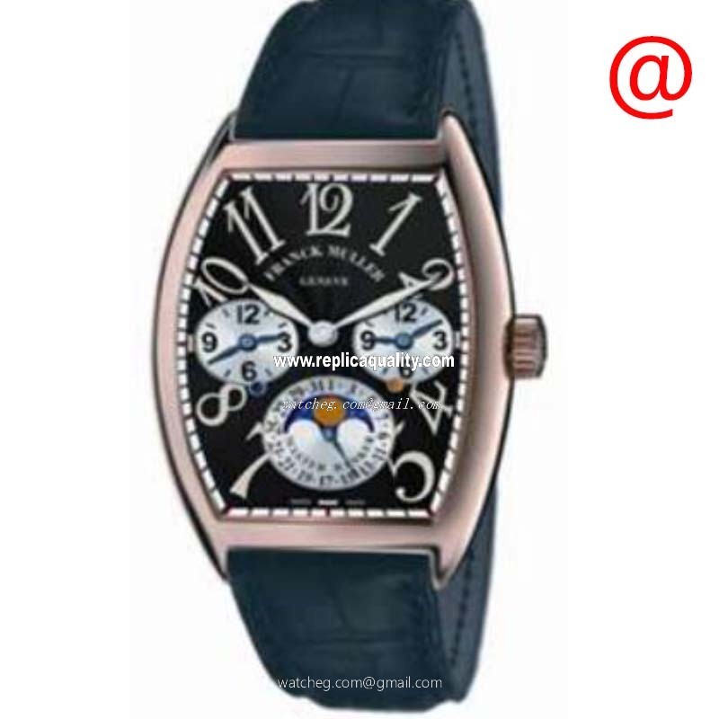Franck Muller CINTREE CURVEX 7880 MB L DT BL(5N) Automatic 18kt Rose Gold Black