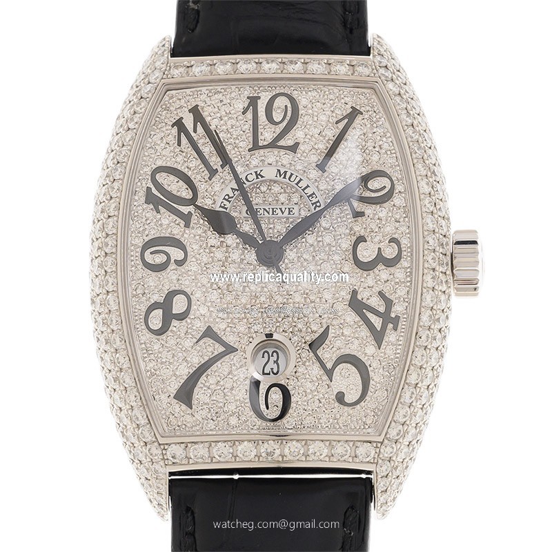 Franck Muller CASABLANCA 7880 SC DT D6 CD (OG) Automatic 18kt White Gold & Diamond Silver
