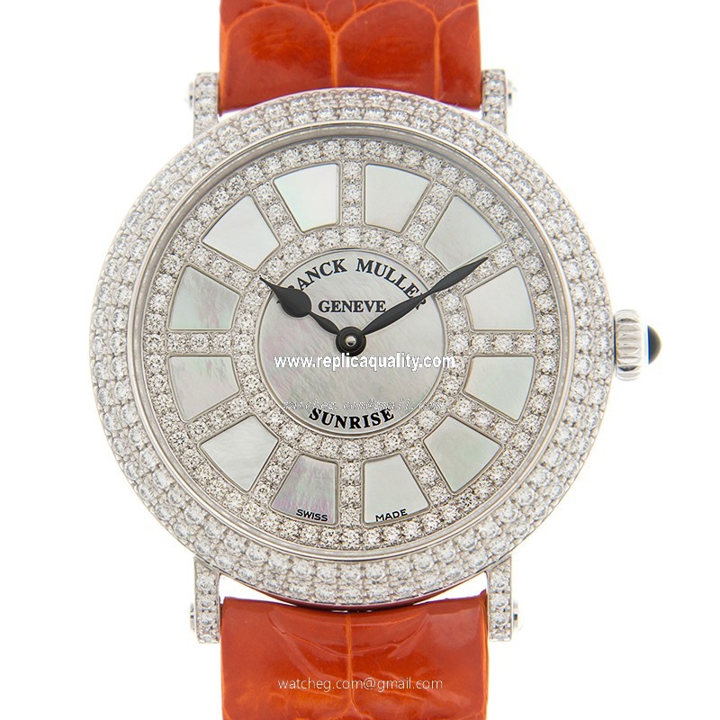 Franck Muller ROUND 8038 QZ SNR D CD (OG) Quartz 18kt White Gold & Diamond White