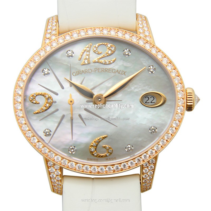 Girard Perregaux CATS EYE 80484D52P762BK7A Automatic 18kt Rose Gold & Diamonds White