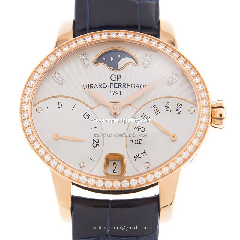 Girard Perregaux CATS EYE 80485D52A751-CK4A Automatic 18kt Rose Gold & Diamonds White